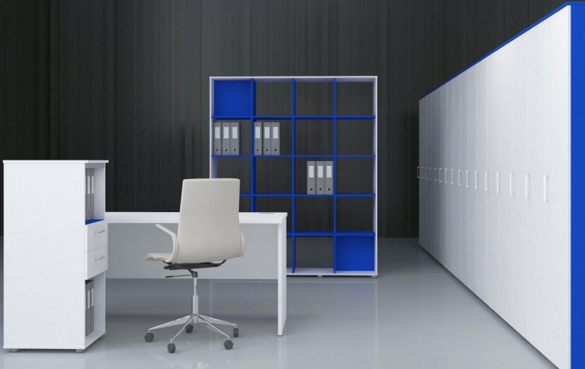 Мебель для персонала Sentida Color в декоре Голубика